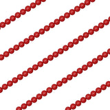 4E's Novelty 9-Foot Red Wooden Cranberry Garland – Rustic Wood Bead Garland for Cozy Christmas Tree Decor, Vintage Christmas Garland