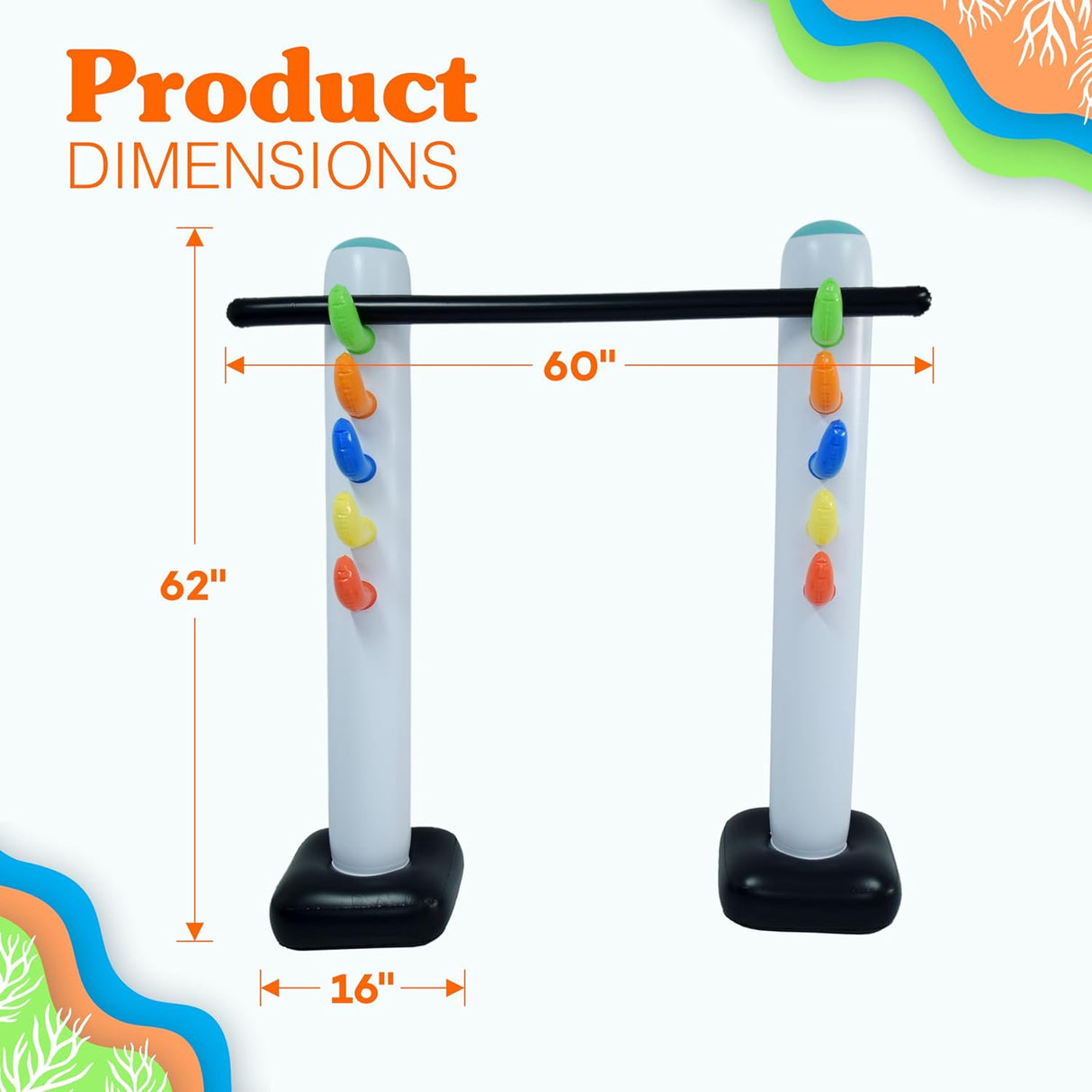 4E's Novelty Limbo Game Set for Kids and Adults – Inflatable Twister Party Game for Outdoor Fun