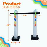 4E's Novelty Limbo Game Set for Kids and Adults – Inflatable Twister Party Game for Outdoor Fun