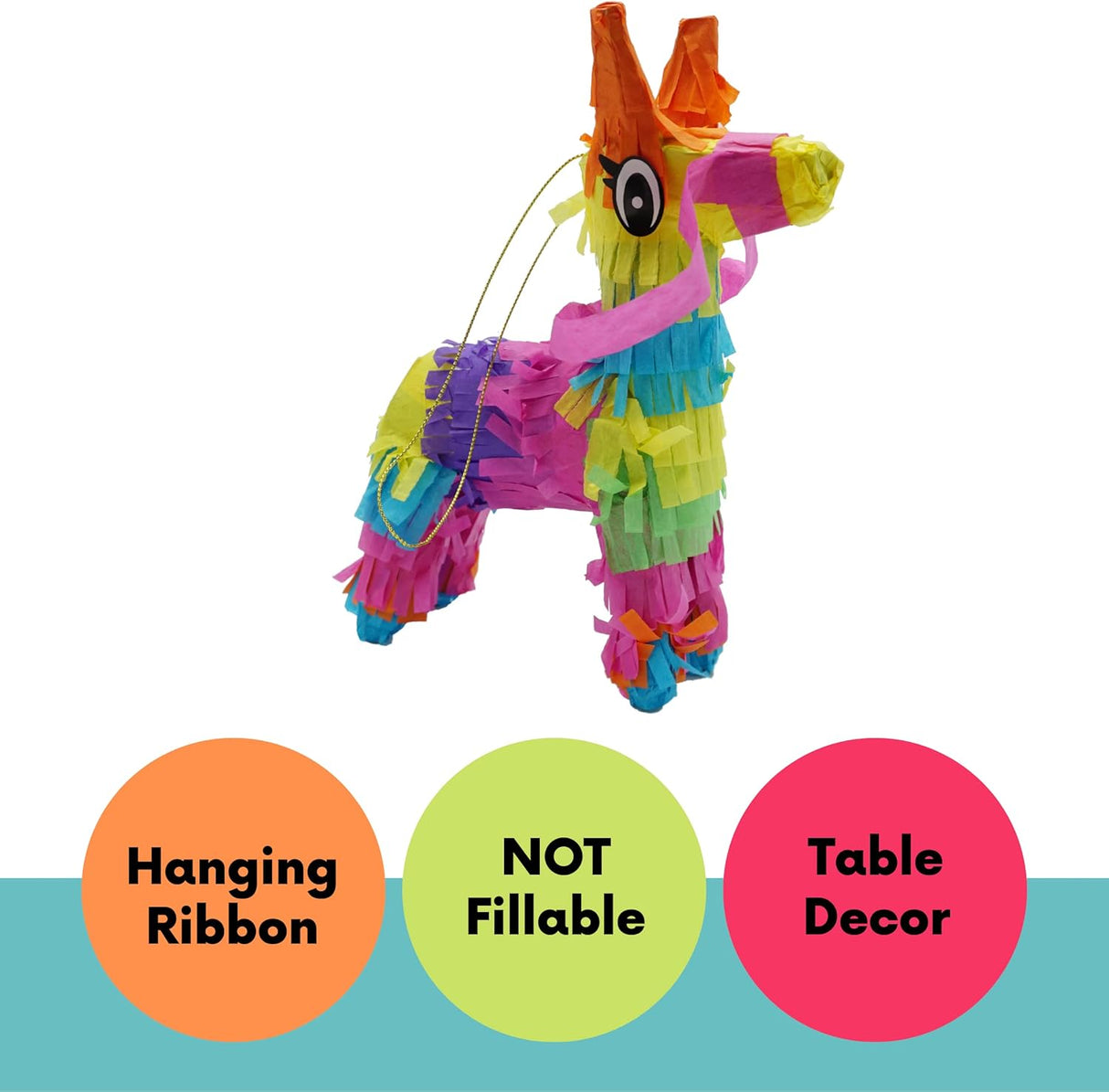 4E's Novelty 6 Pack Mini Pinatas – Mexican Pinata Decor, Donkey & Llama Pinatas for Fiesta & Parties
