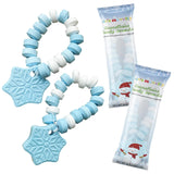 4E's Novelty Christmas Candy Bracelets - 30-Pack Christmas Shapes Stretchable Bulk Candies