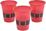 4E's Novelty 16 oz Christmas Cups for Party - 50 Pack Christmas Party Disposable Plastic Cups with Santa & Humorous Quotes Bulk & Holiday Cups