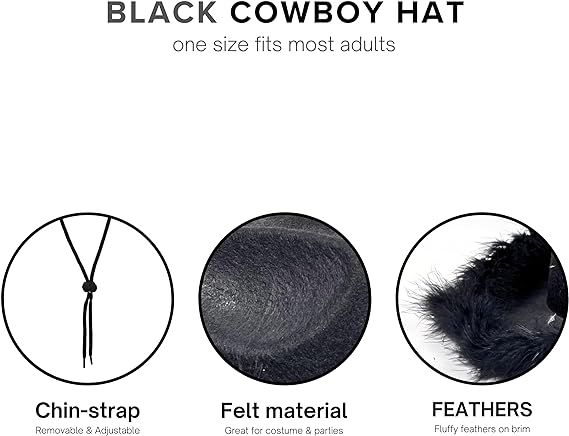 Feathered Cowboy Hat & Heart Sunglasses for Women