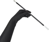 4E's Novelty 21" Black Satin Gloves - Long Opera Gloves for Women, Flapper Costume & Formal Wear