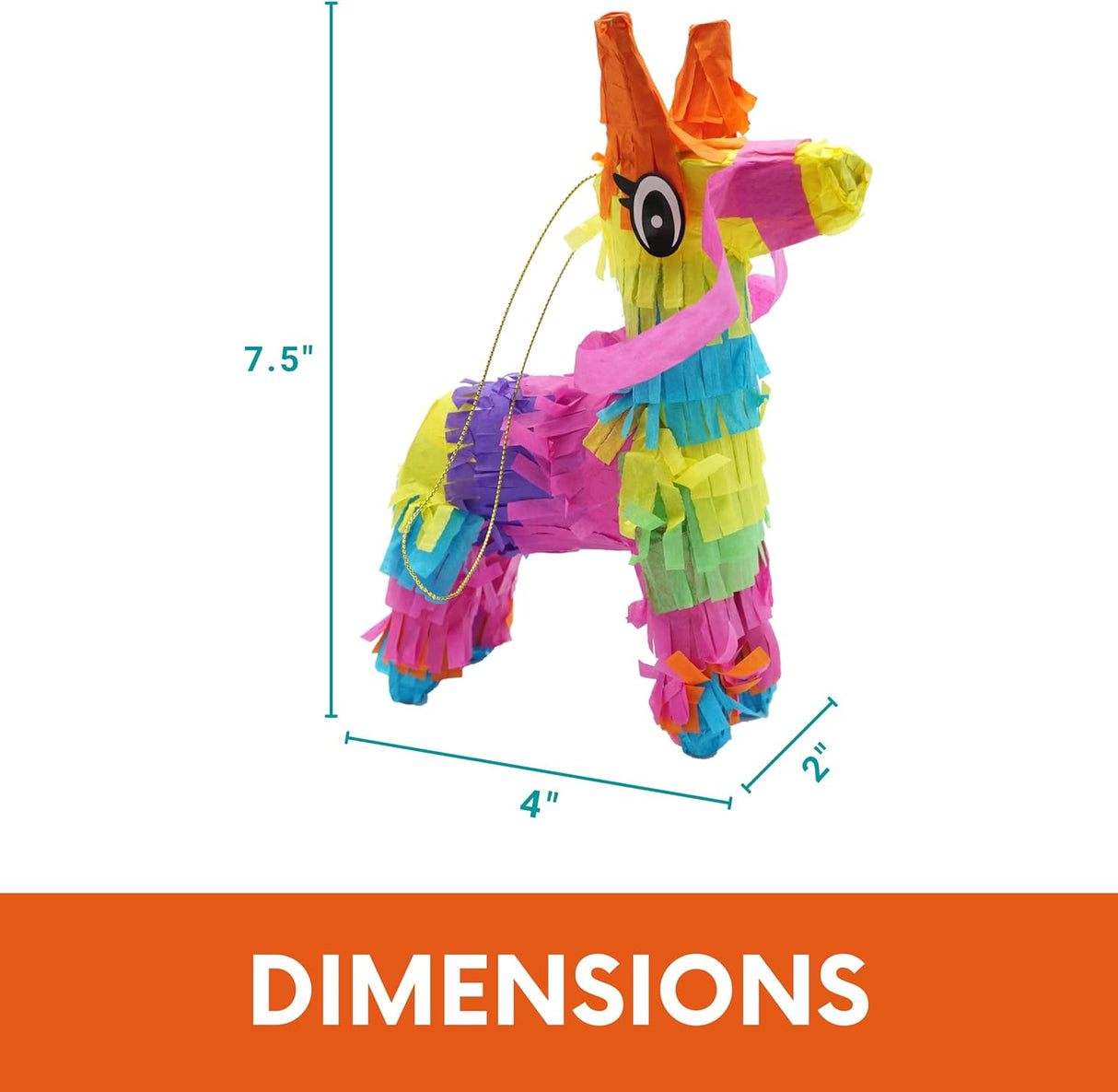 4E's Novelty 6 Pack Mini Pinatas – Mexican Pinata Decor, Donkey & Llama Pinatas for Fiesta & Parties
