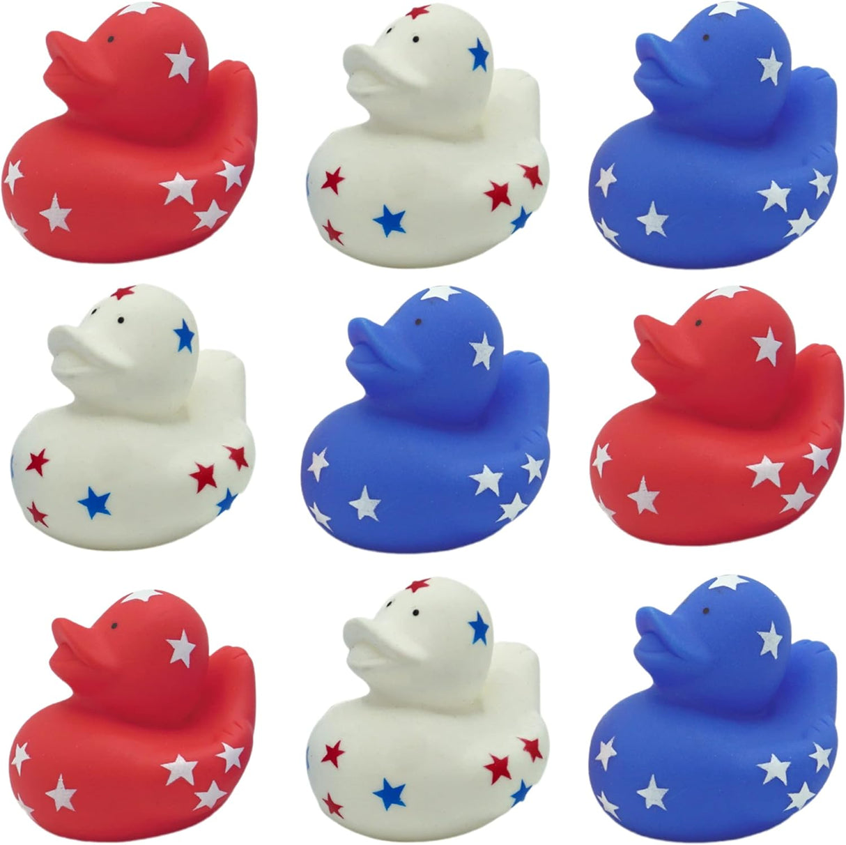 4E's Novelty 24 Pack Patriotic Rubber Ducks – Jeep Ducks for Ducking, Party Favors