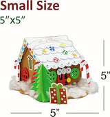 4E's Novelty Foam Gingerbread House Craft Kit (2 Pack) - DIY Foam Gingerbread Build & Decorate Set - Self Adhesive, Fun Christmas Crafts for Kids