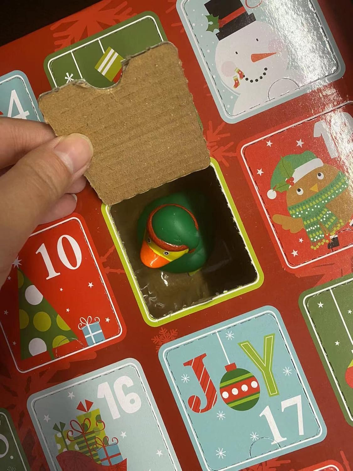 4E's Novelty Christmas Advent Calendar 2024 – 24 Christmas Rubber Ducks for a Fun Countdown!