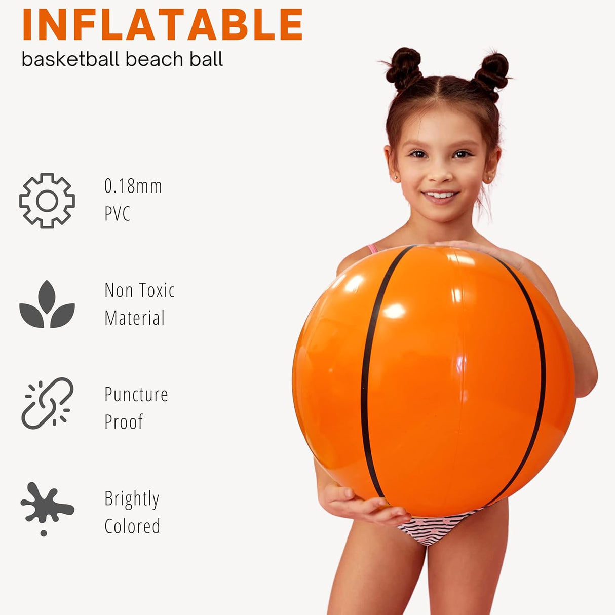4E's Novelty 20" Inflatable Basketballs – Ultimate Party Decorations & Pool Games (12 Pack)