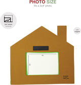 4E's Novelty Foam Gingerbread House Picture Frame Craft (12 Pack) – DIY Self Adhesive Christmas Photo Magnet Craft Kits for Kids Ages 3+ Bulk