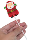 4E's Novelty Christmas Lollipops - 12 Pack Santa, Snowman, Reindeer & Tree Suckers