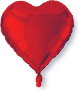 4E's Novelty 4-Pcs 32” Large Heart Shaped Balloons – Red Foil Balloons for Valentine's & Weddings