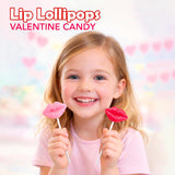 4E's Novelty 24 Pack Lip Lollipops, Individually Wrapped Yummy Lips Lollipop Bulk