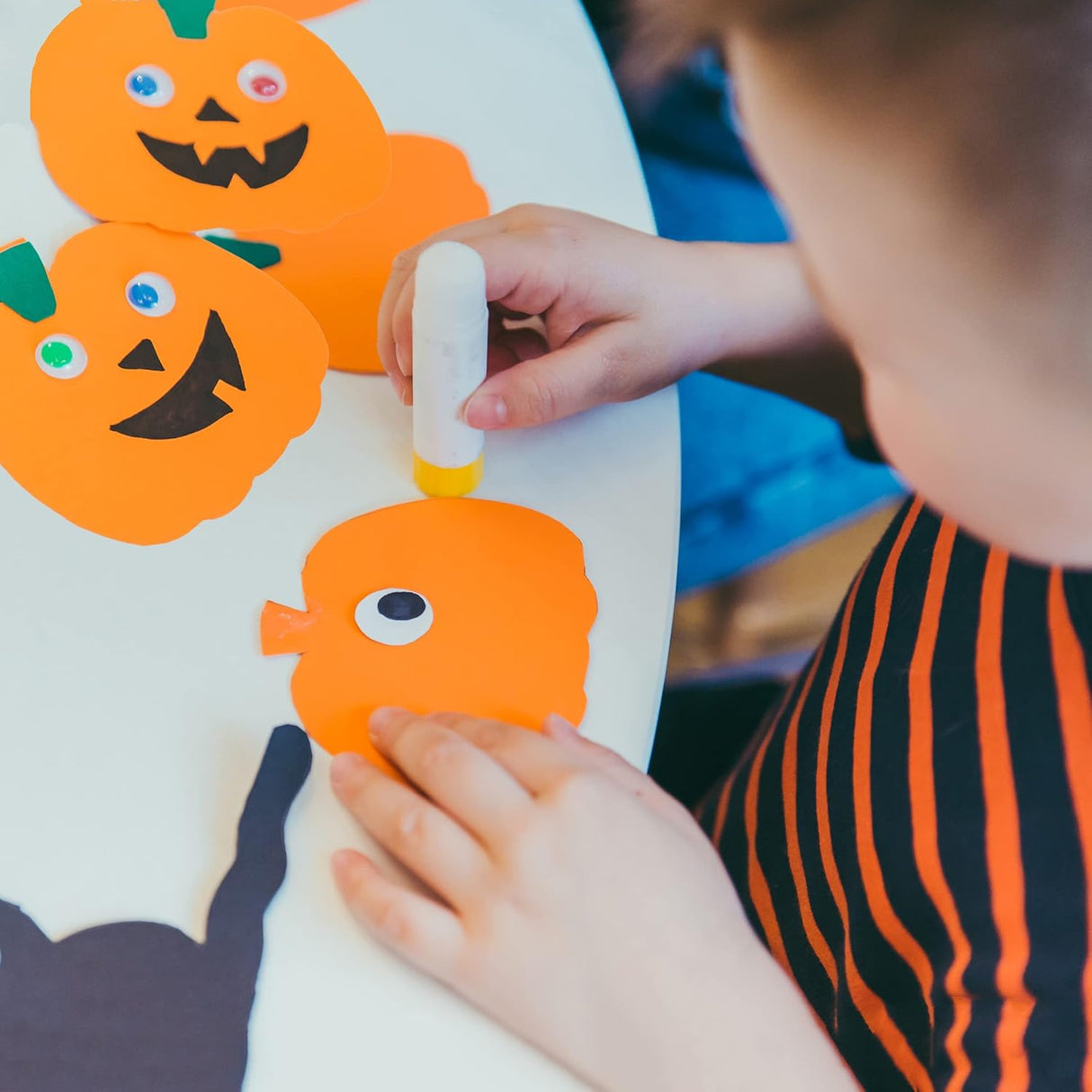 4E's Novelty 24 Pack Large Foam Pumpkins Craft Kit – 8" Halloween Crafts for Kids, Classroom Activities