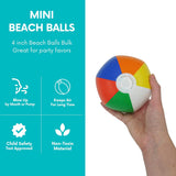 4E's Novelty Mini Beach Balls – 28 Pack, 4" Inflatable Pool Party Favors for Kids