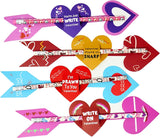 4E's Novelty 36-Pack Valentine Pencil Set – Pencils, Cards & Erasers for Classroom Gifts