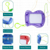 4E’s Novelty Mini Drawing Board for Kids 12 Pack, Erasable Doodle Writing Pad Keychain Backpack Clip for Boys Girls