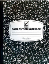 Wide Ruled Composition Notebooks [4 Pack] Hard Cover, 100 sheets 9.75" x 7.5" - Back to School Supplies For Students & College by 4E's Novelty