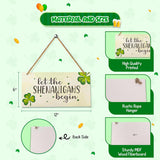 4E's Novelty Hanging St. Patricks Day Shamrock Wood Decor Sign