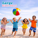 4E's Novelty 16 Inch Inflatable Beach Balls Bulk 24 Pack Beach Ball