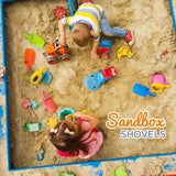 4E's Novelty 36 Pack Sand Shovels for Kids Bulk, Heavy Duty Plastic Beach Shovels