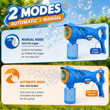 4E's Novelty Automatic Bubbles Gun With Bottle Bubble Solution Refill
