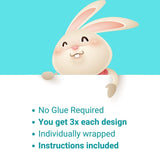 4E's Novelty 204pcs Hatching Egg Magnet Craft Kit – Easter Kids Craft Bulk, Individually Wrapped, Makes 12 Spring Party Activities