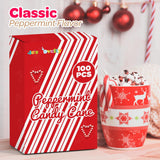 4E's Novelty 100 Pack Christmas Mini Individually Wrapped Candy Canes