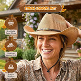 4E's Novelty Camel Straw Womens Summer Cowgirl Hat