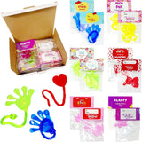 4E's Novelty 32-Pack Slappy Hands with Valentine Cards – Stretchy Toys for Classroom Fun