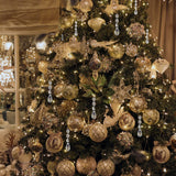 4E's Novelty 26 Pack Teardrop Acrylic Crystal Beads for Christmas Ornaments and Wedding Decor by 4E's Novelty"