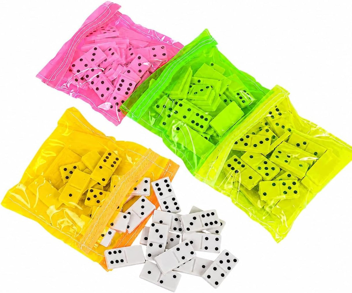4E's Novelty 12 Pack Mini Dominoes Set Bulk Dominoes