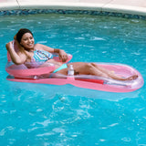 4E's Novelty 2 Pack Pool Lounger with Cup Holder - Inflatable Floats for Adults for Summer Party Favors