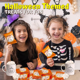 4E's Novelty 24 Pack Mini Marshmallows Indvidually Wrapped, Spook Poofs, Vanilla Flavor - Halloweens Candy Individually Wrapped for Kids in Bulk
