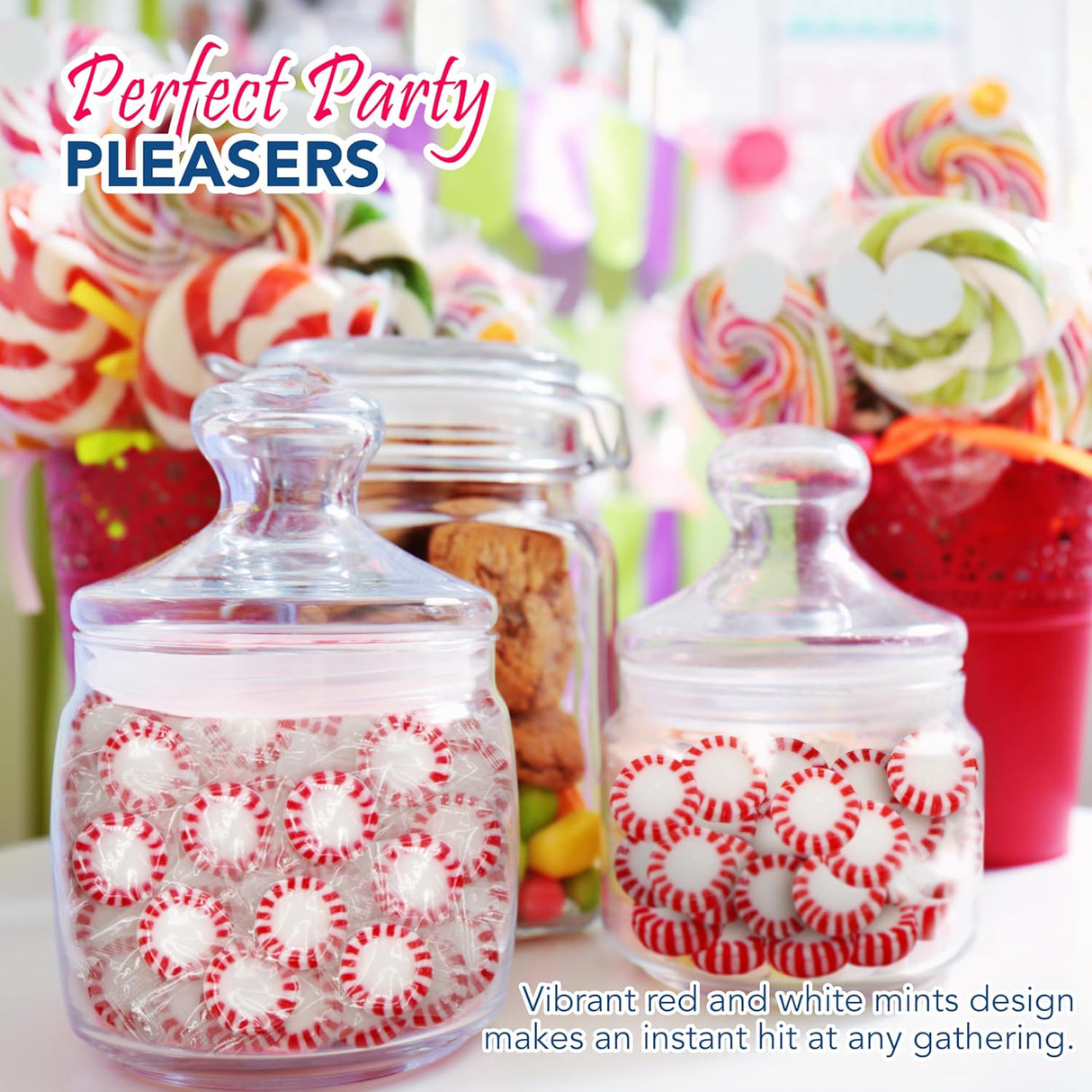 4E's Novelty 5 Lbs Individually Wrapped Peppermint Candy – Refreshing Holiday Mints Bulk