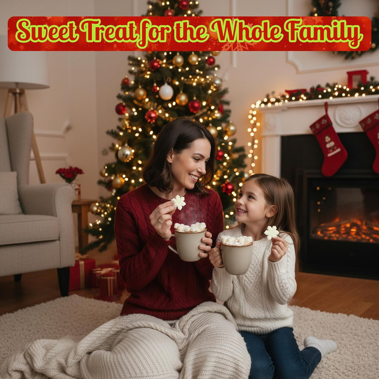 4E’s Novelty  15 Count Snowflake Marshmallows Hot Cocoa Toppers