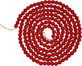 4E's Novelty 9-Foot Red Wooden Cranberry Garland – Rustic Wood Bead Garland for Cozy Christmas Tree Decor, Vintage Christmas Garland