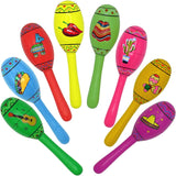 4E's Novelty 16 Pcs Wooden Mini Maracas – Vibrant Party Favors for Kids & Adults, Perfect for Any Celebration