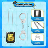 4E's Novelty Kids Handcuffs & Metal Badge Toy Police Set