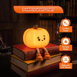 4E's Novelty Cute Rechargeable Pumpkin Night Light