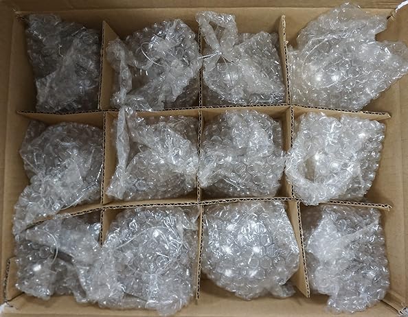 4E's Novelty 12 Pack Clear Christmas Ornaments Balls - 3.15" Empty Ornaments to Fill for DIY Crafts - Easy to Paint & Decorate Christmas Ornaments