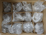 4E's Novelty 12 Pack Clear Christmas Ornaments Balls - 3.15" Empty Ornaments to Fill for DIY Crafts - Easy to Paint & Decorate Christmas Ornaments