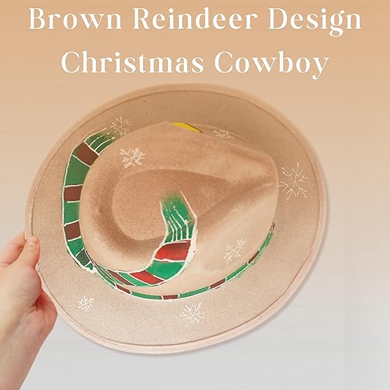 4E's Novelty Festive Christmas Fedora Hat for Adults – Stylish Holiday Party Accessory