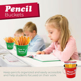 4E's Sharp & Dull Pencil Buckets Set – Metal Classroom Organizer
