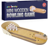 4E's Novelty Mini Bowling Game Set - 11.3 Inch Desktop Game for Adults & Kids