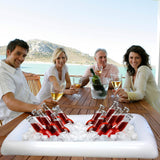 4E's Novelty 1 Pack Inflatable Serving Bar – Iced Buffet Tray for Parties