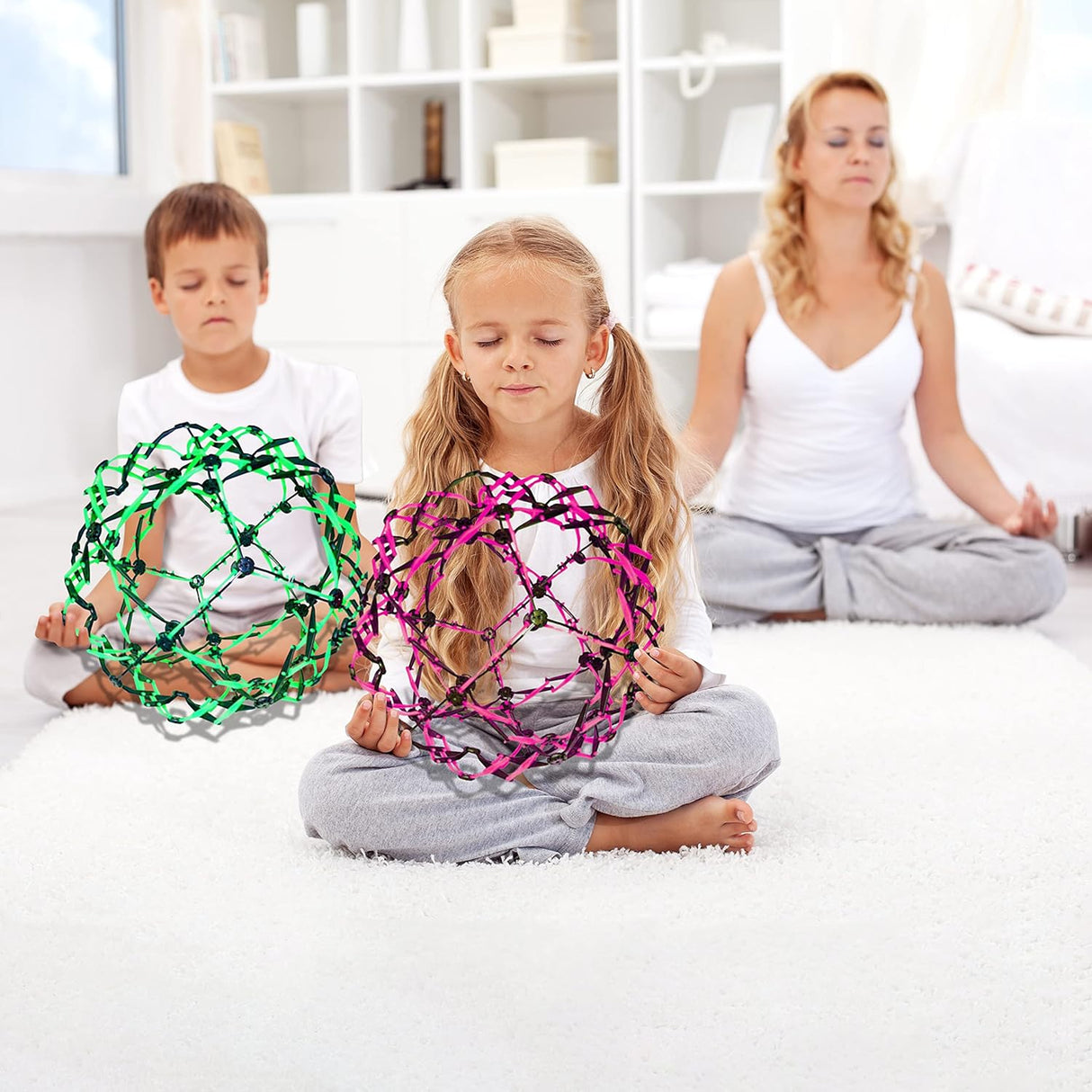 4E's Novelty 3 Pack Expandable Breathing Ball – Stress Relief Toy for Kids & Adults, Ideal for Yoga, ADHD, and Calm Down Corners