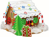 4E's Novelty Foam Gingerbread House Craft Kit (2 Pack) - DIY Foam Gingerbread Build & Decorate Set - Self Adhesive, Fun Christmas Crafts for Kids