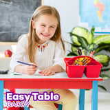 4E’s Novelty Classroom Caddy Set of 6, Plastic Caddies for Lectureroom , Caddy Organizer with Handle