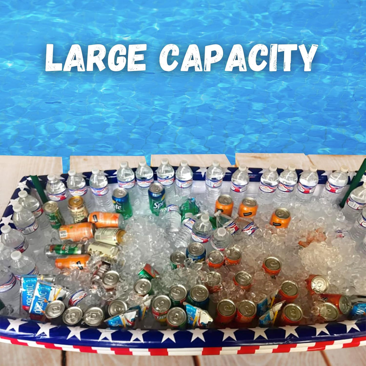 4E's Novelty Inflatable Serving Bar Buffet Cooler – Patriotic 4th of July Party Essential (2 Pack)